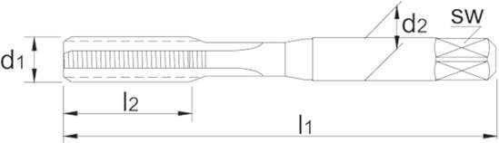 Afbeelding van Hss Handtappen Stel set van 3 tappen M10 x 1.50