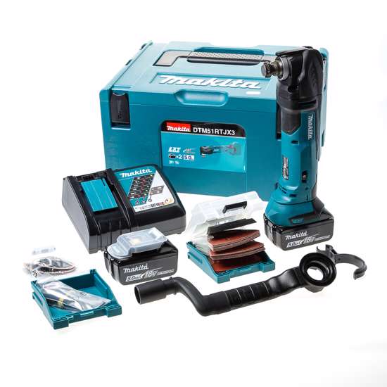 Afbeelding van Makita accu multitool +2x5Ah/18v DTM51RTJX3