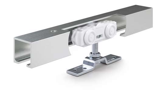 Afbeelding van Compleet schuifdeursysteem Geze Rollan 40 NT, totale lengte rail 1800mm, geschikt voor deuren van 500 t/m 920 mm