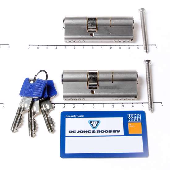 Afbeelding van Set cilinders dubbel  (2 stuks) 45/30 (bui./bin.) voorzien van SKG ***,  met certificaat en 6 sleutels
