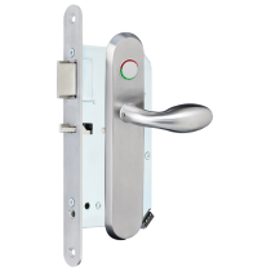 Afbeelding van Brondool Carelock 1.0 - 01 met Priv. ALU F1, Gangzijde - Kruk 386 LED 72PC | Kamerzijde - Kruk 386 PR. BLIND DIN R