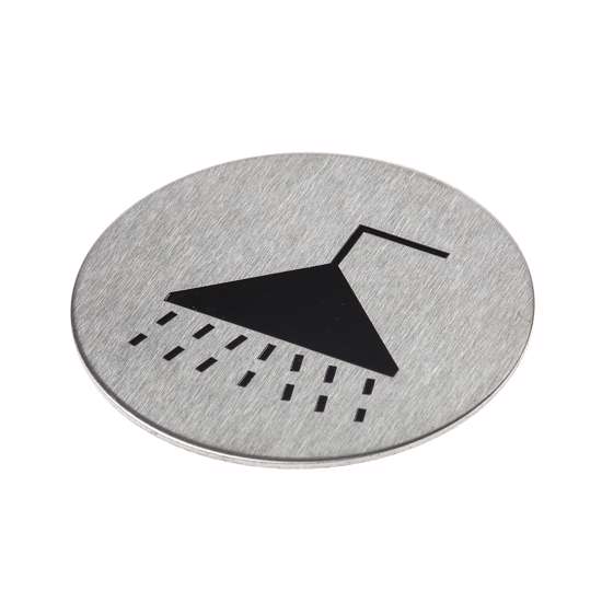 Afbeeldingen van Pictogram rvs zelfkl. 75mm Douche