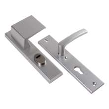 Afbeeldingen van Ami Greeplangschild, aluminium veiligheidsbeslag 251/15 - 90/80 KT Linksw. pc72 F1 dd=40mm