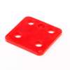Afbeeldingen van GB Drukplaat zonder sleuf rood kunststof 70 x 70 x 5mm 34705
