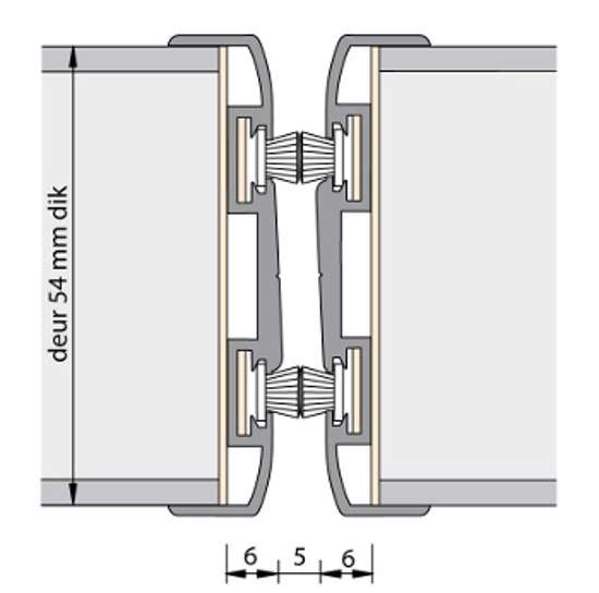 Afbeelding van Alprokon Deurnaald uitvoering 416 60+ l=2400mm 54mm