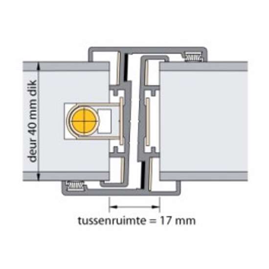 Afbeelding van Alprokon Deurnaald uitvoering 140/600u/2315mm rechts 40mm