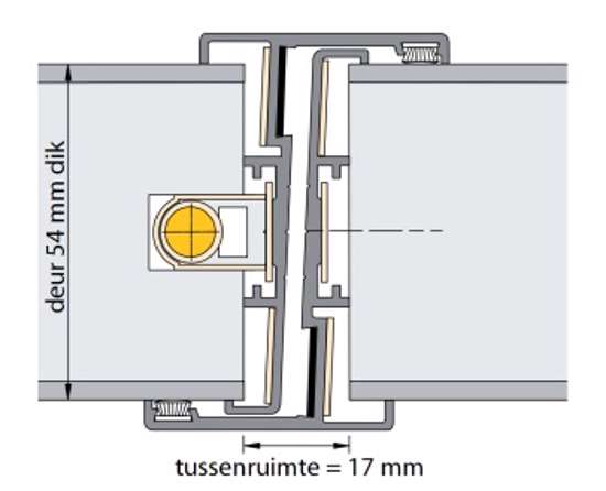 Afbeelding van Alprokon Deurnaald uitvoering 240/600u/2315mm rechts