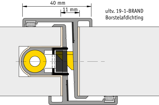 Afbeelding van Alprokon Deurnaald P-F 19-1 40/2450mm rechts