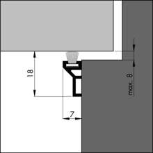 Afbeeldingen van Elton Tochtprofiel aluminium met borstel 230cm