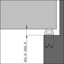 Afbeeldingen van Ellen Tochtband zelfklevend D-profiel rubber kier 4-6mm wit 7.5 meter