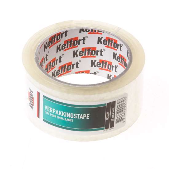 Afbeelding van Verpakkingstape transparant, 50mm x 66 meter