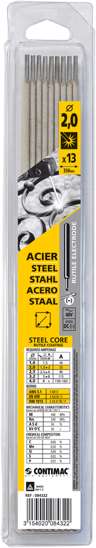 Afbeeldingen van Contimac Laselektroden staal 2.0mm blister van 13 stuks 97122