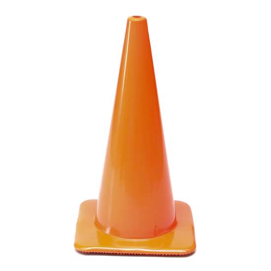 Afbeeldingen van Verkeerspilon oranje 2xwitte band 75cm