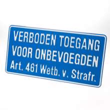 Afbeeldingen van Bord alum. "verb.toeg.voor onbev"