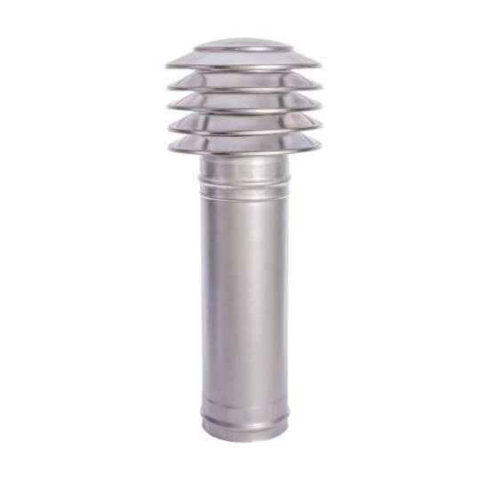 Afbeeldingen van Ventilatieschacht Tilvent 160mm RVS, kap inclusief verlengstuk