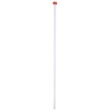 Afbeeldingen van Vlaggenstok wit met knop 200 x 3cm
