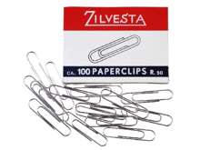 Afbeeldingen van Zilvesta Paperclips R2 staal set van 100 clips