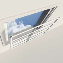 Afbeeldingen van SecuBar Plus 1 raam- en lichtkoepelbeveiliging wit hoogte 38cm uitschuifbaar 55-70cm SKG** 2010.400.100