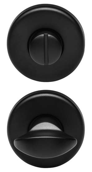 Afbeeldingen van WC Garnituur zwart 50mm rond