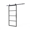 Afbeeldingen van DIY-schuifdeur Cubo zwart inclusief transparant glas, afmeting deur 2350x980x28mm + zwart ophangsysteem type Basic Top