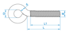 Afbeelding van Schroefoog verzinkt MD M3 x 10 x 6mm