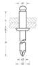 Afbeelding van Popnagel cilinderkop aluminium diameter 4.8 x 8mm