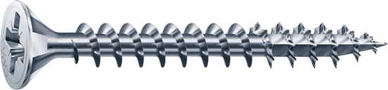 Afbeeldingen van Spax Spaanplaatschroef platverzonken kop verzinkt pozidriv 3.0x40mm (per 200 stuks)