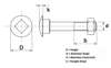 Afbeelding van Slotbout met moer verzinkt m10 x 45mm