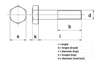 Afbeelding van Zeskantbout staal 8.8 verzinkt m8 x 90mm