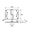 Afbeeldingen van Axa Veiligheidskogelstiftpaumelle topcoat gegalvaniseerd ronde hoeken rechts 89 x 125 x 3mm SKG*** 1202-27-23/V4E