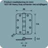 Afbeeldingen van Axa Heavy Duty Schijflagerscharnier geborsteld RVS 114 x 89 x 3mm 1837-09-81