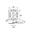 Afbeeldingen van Axa Smart veiligheidsscharnier ronde hoeken RVS 89 x 79 x 3mm SKG*** 1617-08-81/VE
