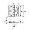 Afbeeldingen van Axa Smart easyfix renovatie veiligheidsscharnier topcoat gegalvaniseerd 89 x102 x3mm SKG*** 1688-09-23/7V