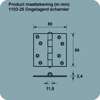 Afbeeldingen van Axa Scharnier topcoat gegalvaniseerd 89 x 89mm 1103-25-23/E