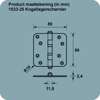 Afbeeldingen van Axa Kogellagerscharnier topcoat gegalvaniseerd ronde hoeken 89 x 89mm 1533-25-23/E