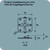 Afbeelding van Axa Veiligheidskogellagerscharnier topcoat gegalvaniseerd ronde hoeken 76 x 76mm SKG** 1543-24-23/VE