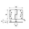 Afbeelding van Axa Veiligheidskogelstiftpaumelle topcoat gegalvaniseerd ronde hoeken links 89 x 125 x 3mm SKG*** 1202-37-23/V4E