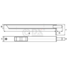 Afbeeldingen van Bascule kantschuif KSB-22525 PL messing/chroom 225 x 25mm 0601.250.2209