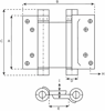 Afbeelding van Bommer scharnier dubbelwerkend 33/125mm DVD 125/33 SE 0535.125.0202