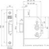 Afbeeldingen van Nemef Cilinder smaldeur loopslot type 55-50mm DIN links rechts