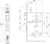 Afbeelding van Nemef Veiligheids Cilinder dag- en nachtslot deurslot PC55mm type 1279/17-50 DIN rechts