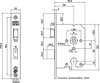 Afbeelding van Nemef Veiligheids Cilinder dag- en nachtslot deurslot PC55mm type 4119/17-50 DIN links