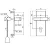 Afbeeldingen van Nemef langschild garnituur 3023 tbv garagedeurslot aluminium F1