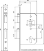 Afbeelding van Nemef Cilinder dag- en nachtslot deurslot PC72mm type 669/77-kv-60 DIN rechts