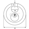 Afbeeldingen van Discusslot diameter 70mm op sleutelnummer 701 HSD 701B KA 0180.100.0701