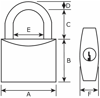 Afbeelding van Cilinderhangslot HS 403B KA 40mm sleutelnummer 403 dubbel vergrendeld 0182.400.2403
