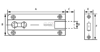 Afbeeldingen van Profielschuif met bocht PSB 660B messing vernikkeld 25 x 60mm 0412.340.2560