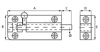 Afbeeldingen van Profielschuif PS 641B messing gepolijst vlak model 25 x 40mm 0412.221.2540