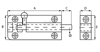 Afbeelding van Profielschuif PS 641B messing gepolijst vlak model 25 x 40mm 0412.221.2540