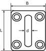Afbeeldingen van Muurplaat verzinkt 597-4040E 40 x 40 x 5mm 8000.560.0540